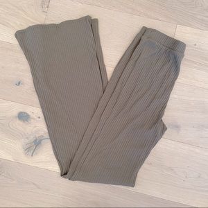 Olive bell bottom leggings